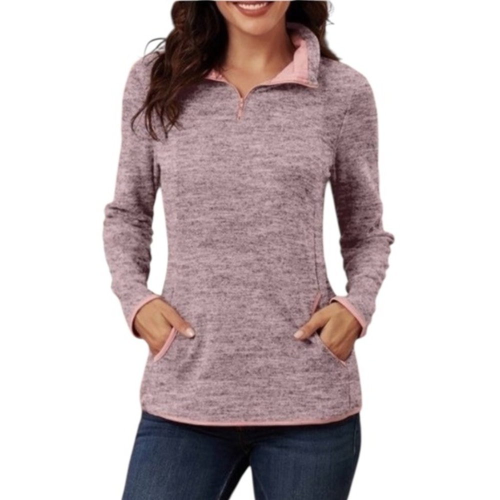Women’s Cozy Fleece Quarter-Zip Pullover S NWT